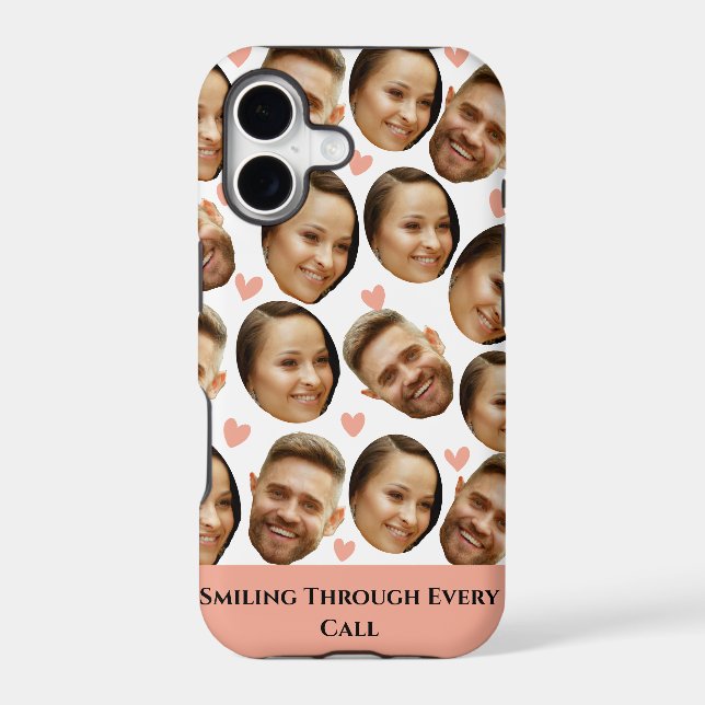 Custom Face Picture Heart Funny Couple Pattern Fun (Back)