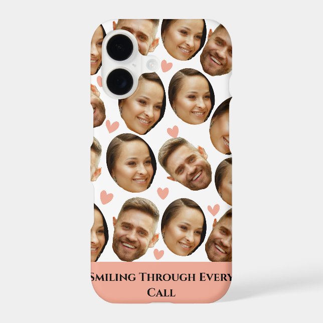 Custom Face Picture Heart Funny Couple Pattern Fun (Back)