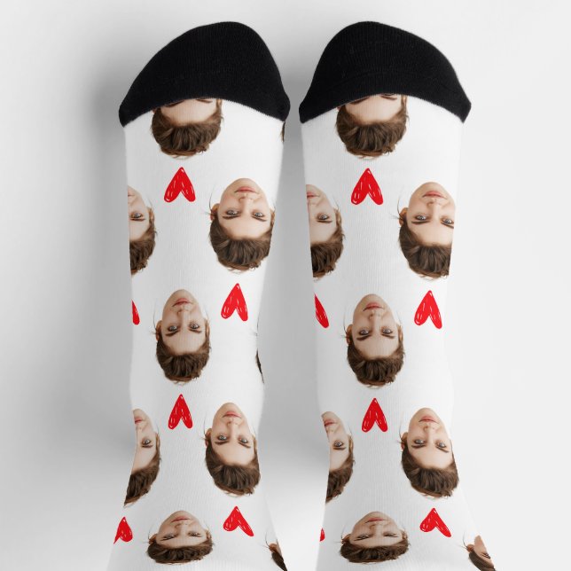 Custom Face Socks For Boyfriend Personalized Socks (Top)