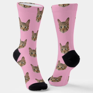 Custom Face Socks Personalized Cat Lovers Socks 