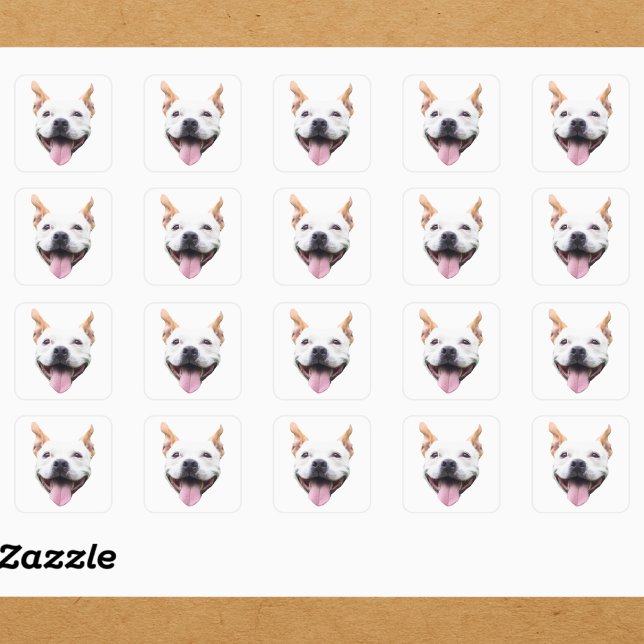 Custom Face Sticker, Personalized Dog Face Square Sticker (Creator Uploaded)