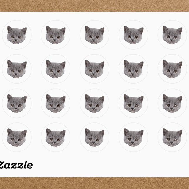 Custom Face Stickers Personalized Cat Face Photo (Creator Uploaded)