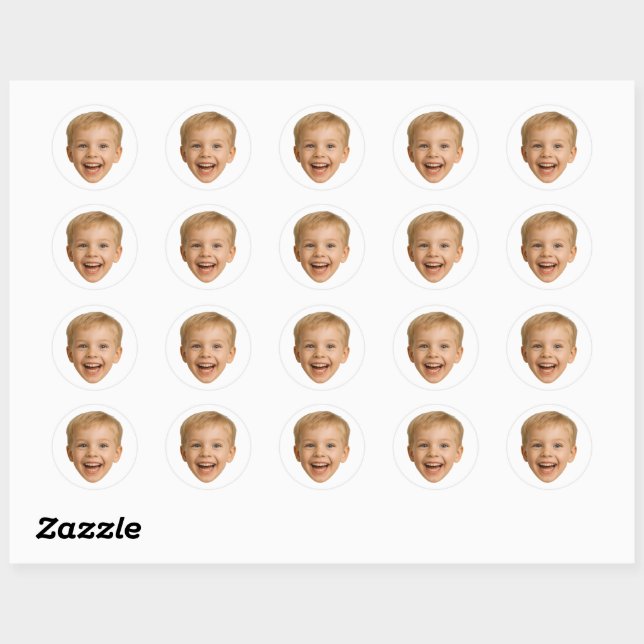 Custom Face Stickers Personalized Face Photo (Sheet)