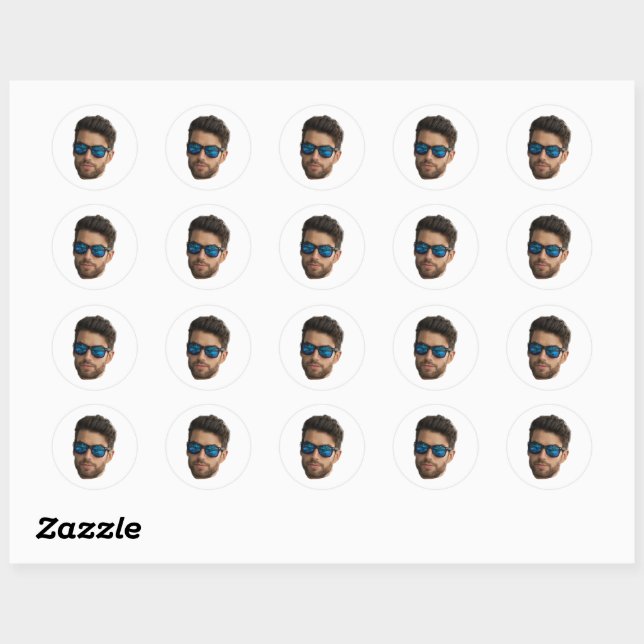 Custom Face Stickers Personalized Face Photo (Sheet)