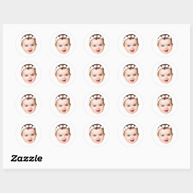 Custom Face Stickers Personalized Face Photo (Sheet)