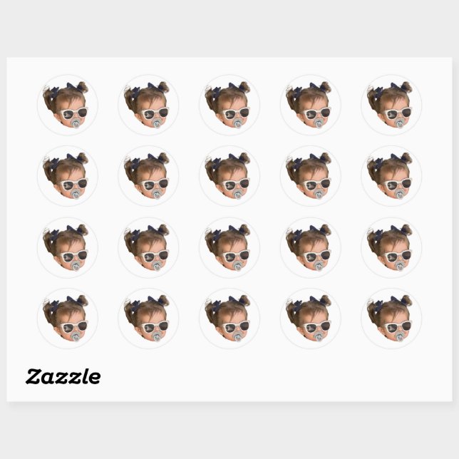 Custom Face Stickers Personalized Face Photo (Feuille)