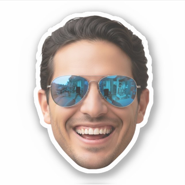 Custom Face Stickers, Personalized Face, Photo  (Front)