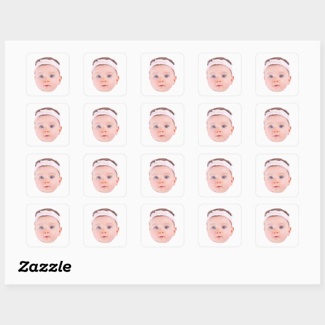 Custom Face Stickers Personalized Face Photo (Sheet)