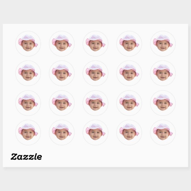 Custom Face Stickers Personalized Face Photo (Sheet)
