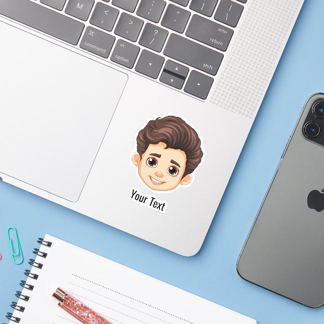 Custom Face Stickers Personalized Picture Logo (Laptop w/ iPhone)