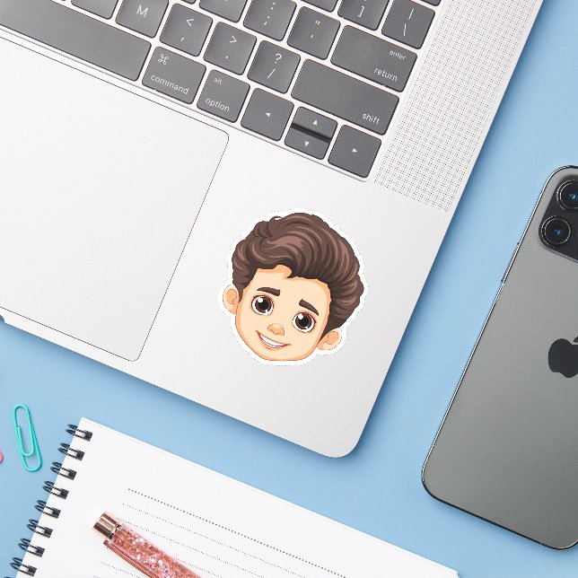 Custom Face Stickers Personalized Picture Logo (Laptop w/ iPhone)