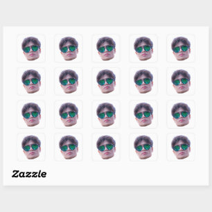 Custom Face Stickers, Personalized Stickers, Face Square Sticker