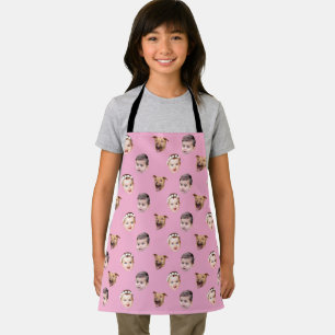 Custom Face, Unique Family Gift 3 Photos Face Apron