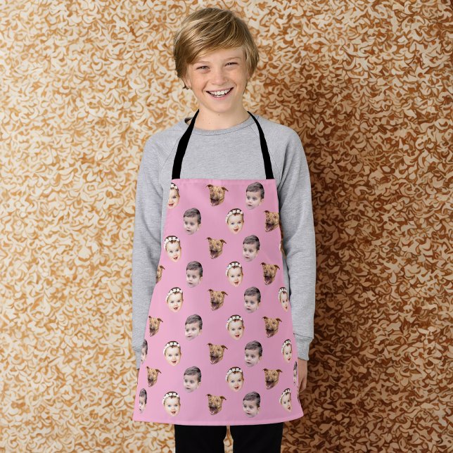 Custom Face, Unique Family Gift 3 Photos Face Apron (Creator Uploaded)