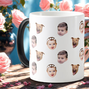 Custom Face, Unique Family Gift 3 Photos Face Magic Mug