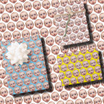 Custom Face Wrapping Paper | Custom Face Gift Wrap<br><div class="desc">Custom Face Wrapping Paper Wedding Bridal Shower Party Props Graduation, Replace the face with your favourite photo (make sure to crop as much to the face as possible and use an app to remove the background) and personalize this funny Christmas Holiday Wrapping Paper with your kid, husband, or boyfriend on...</div>