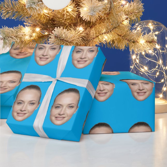 Custom Face Wrapping Paper Personalized Gift  (Holidays)
