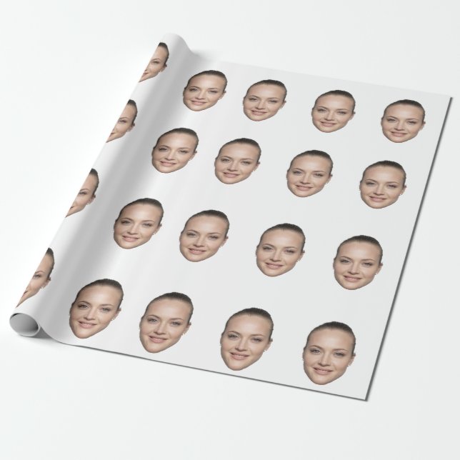 Custom Face Wrapping Paper Personalized Gift  (Unrolled)