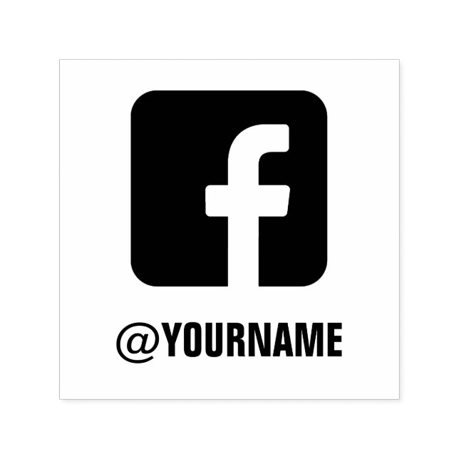 Custom Facebook Name, Follow me on Facebook Self-inking Stamp (Design)