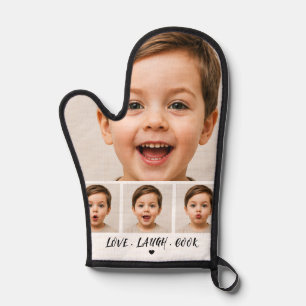 Custom Faces personalized 4 photo Oven Mitt