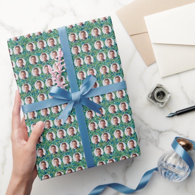 Custom Faces Weed Pattern Wrapping Paper (Gifting)