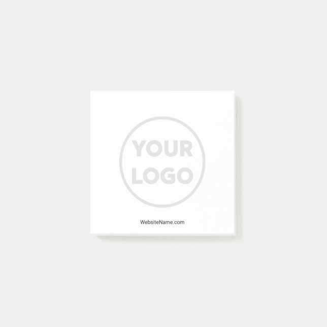 Custom Faded Business Logo and Text Post-it Notes (Front)