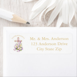 Custom Faith‑Inspired Easter Address Label Design