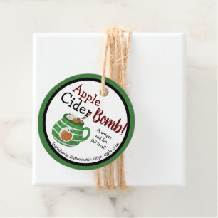 Custom Fall Apple Cider Bomb Tags