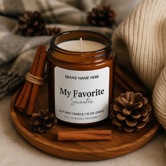 Custom Fall Candle Label Template  (Creator Uploaded)