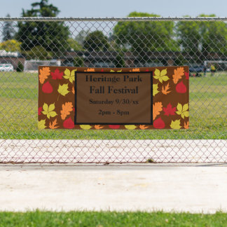 Custom Fall Leaves Fall Festival Banner