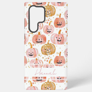 Custom Fall Pumpkin Pattern Samsung Galaxy Case