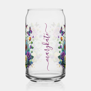 Custom Fall Thanksgiving Pumpkin, Gift for Her Can Glass
