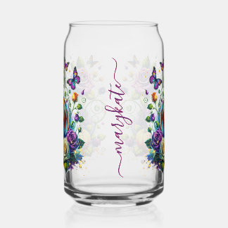 Custom Fall Thanksgiving Pumpkin, Gift for Her Can Glass