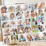 Custom Family 30 Photo Collage Cute Memories Fleece Blanket<br><div class="desc">Cozy Memories Photo Collage Blanket Wrap yourself in warmth and cherished memories with our Cozy Memories Photo Collage Blanket. This beautifully crafted blanket is designed to showcase 35 of your favourite photos, making it the perfect personalized keepsake for any occasion. Key Features Modern and Simple Design: Our blanket features a...</div>