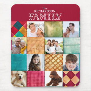 Custom Family 8 Photo Collage Mousepad