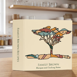 Custom Family Acacia Tree Recipe Savanna Boho Binder