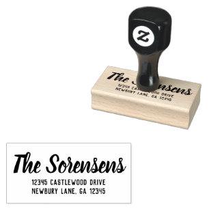 Custom Family Address Return Envelope Rubber Stamp