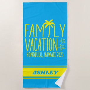 Custom Family Beach Vacation Group Matching  Beach Towel