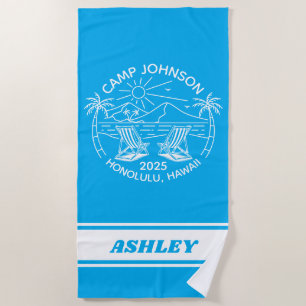 Custom Family Beach Vacation Group Matching Beach Towel