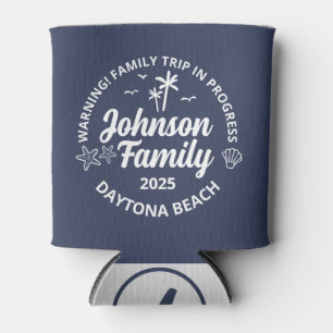 Custom Family Beach Vacation Group Matching Can Cooler