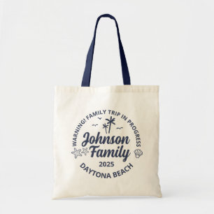 Custom Family Beach Vacation Group Matching Tote Bag