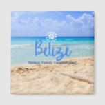 Custom Family Belize Beach Vacation Christmas Magnet<br><div class="desc">Cute personalizable Belize Trip souvenir.

Customization:
Change Caption and year to make it unique.</div>