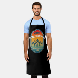 Custom Family Camping Vintage Sunset Adventure Apron
