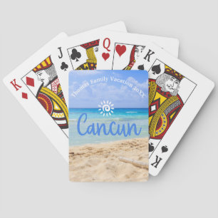 Custom Family Cancun Vacation Souvenir Playing Cards