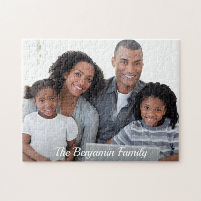  Custom Family Children Kids Photo Personalize Jigsaw Puzzle (Horizontal)