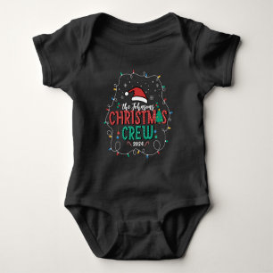 Custom Family Christmas Crew Group Matching Name Baby Bodysuit