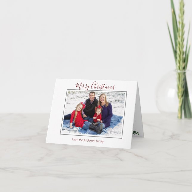 Custom Family Christmas Photo Ideas Holiday Card (Front)