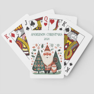 Custom Family Christmas Santa Claus  Playing Cards