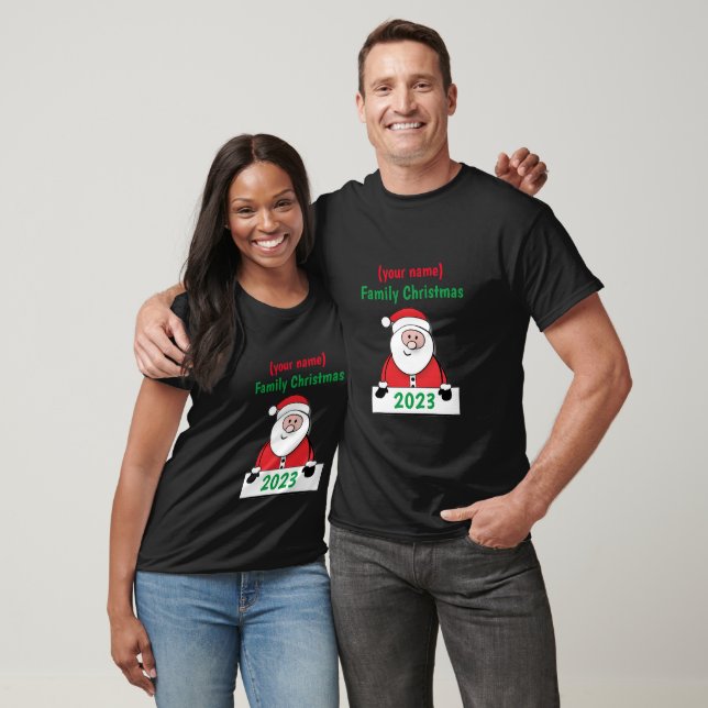 Custom Family Christmas  T-Shirt (Unisex)