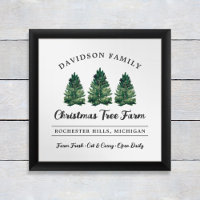 Custom Family Christmas Tree Farm Pine Trees